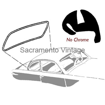 [498610] REAR WINDOW SEAL- 1949-51 CAR NO GROOVE FOR CHROME