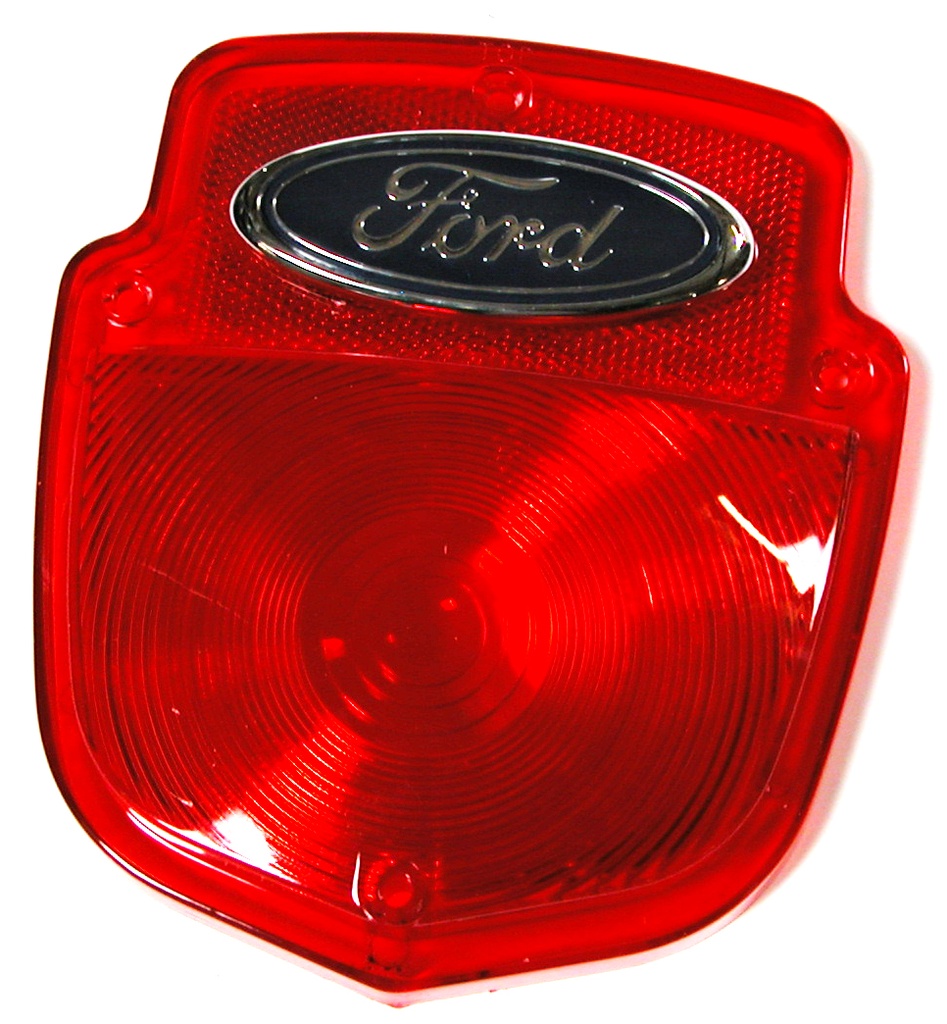 [07975-5] RED TAIL LIGHT LENS With FORD OVAL 1955-56  !!last one!!