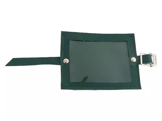 [03979-2] REGISTRATION HOLDER- GREEN LEATHERETTE