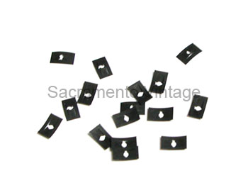 [06254] RETAINER CLIPS- (flat) For HOOD SCRIPTS  (16) 1939-40