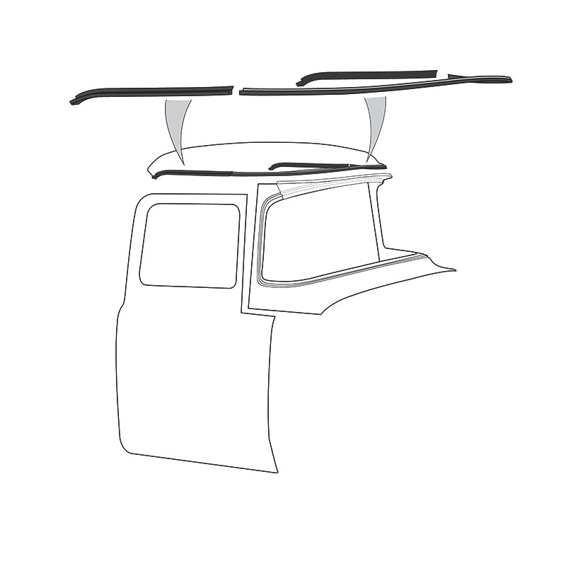 [08156-56-2] ROOF DRIP RAIL SET 1956 F100/700