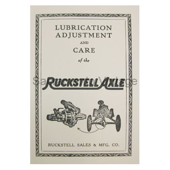 [09039-3] RUCKSTELL AXLE INSTRUCTIONS