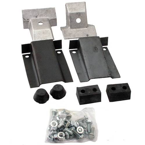 [01102-1] RUMBLE LID STOP BRACKETS-  w/ RUBBER BUMPERS & HARDWARE (need to drill top brackets) 1928-31