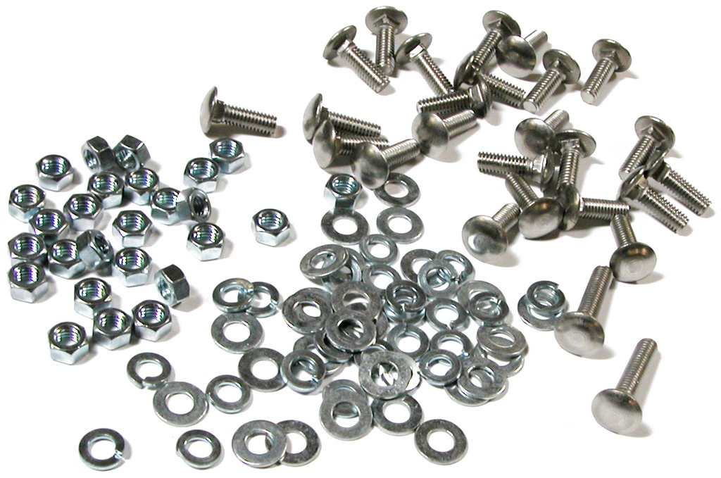 [08133] RUNNING BOARD BOLT KIT- PICKUP 1948-52 PLAIN STAINLESS w/ ZINC HARDWARE