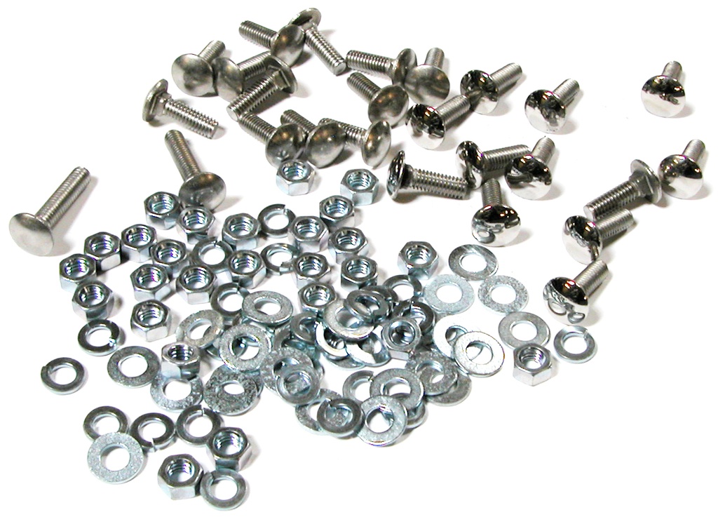 [08134-2] RUNNING BOARD BOLT KIT- POLISHED S/S HEADS W/ ZINC HARDWARE 1948-52
