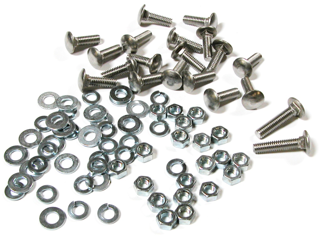 [08134] RUNNING BOARD BOLT KIT- PLAIN STAINLESS W/ ZINC HARDWARE / PICKUP 1953-56