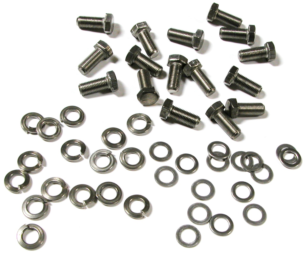 [08138] RUNNING BOARD BRACE TO FRAME BOLTS- PLAIN S/S / HEX 1953-56