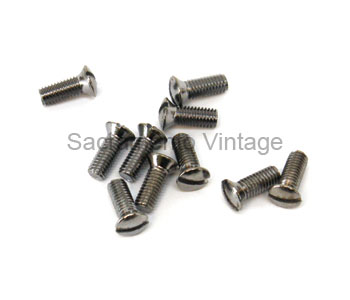 [00954-4-10] SCREWS FOR GARNISH MOLDING (10) 1928-31 CHROME W/ #8 HEAD