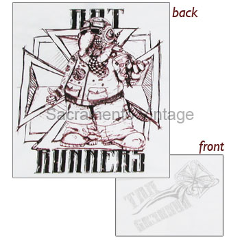 [02860-M] SHIRT- AARON HAGAR RAT RUNNER GARAGE- white MEDIUM