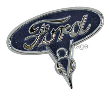 [06249-3] SIDE OF HOOD EMBLEMS- 1935-36 PU CHROME WITH BLUE BACKGROUND (2)