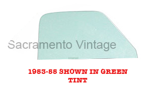 [08456-8-T] SOLID SIDE WINDOW G-L-A-S-S ONLY-  RH TINTED 1953-55