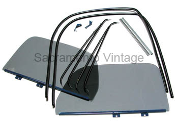 [08462-S] SOLID SIDE WINDOW KIT- smoke 1948-52