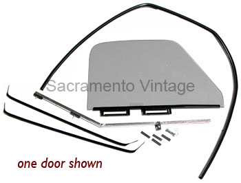 [08456-S] SOLID SIDE WINDOW KIT- smoke 1953-55