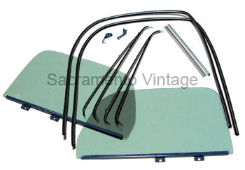[08462-T] SOLID SIDE WINDOW KIT- tinted 1948-52