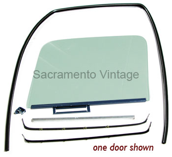 [08461-T] SOLID SIDE WINDOW KIT- tinted 1957-60