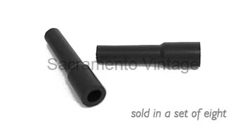 [07879] SPARK PLUG BOOTS- straight - SET OF 8 black