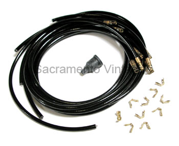 [06020-1] SPARK PLUG CABLE SET- BLACK 1946-48