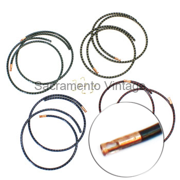 [06019-0] SPARK PLUG CABLE SET- 1937-41 MULTI-COLOR WIRES WITH COPPER ENDS