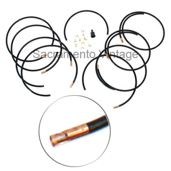 [06020-1-0] SPARK PLUG CABLE SET- 1946-48 BLACK WIRES WITH COPPER ENDS