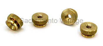 [00637-2] SPARK PLUG KNURLED TOP KNOBS- brass (4) for CHAMPION PLUGS