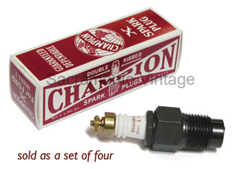 [03823] SPARK PLUG SET- (4) CHAMPION X / AUTHENTIC LOOK - 1/2 INCH" /  GAP 0.031"