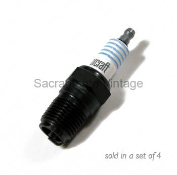[03822] SPARK PLUG SET-(4)  MOTORCRAFT 1/2" NPT    GAP 0.031" / 1909-27 
