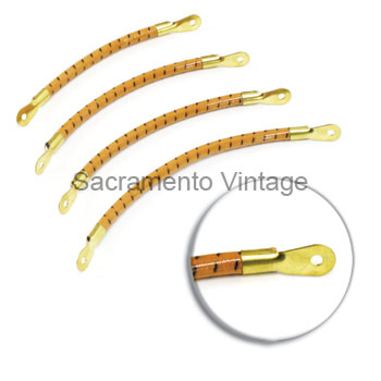[03861] SPARK PLUG WIRE SET 1926-27 9MM -OAK- WITH COILS MOUNTED ON ENGINE