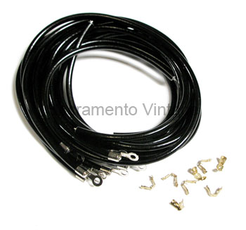 [06016-1] SPARK PLUG WIRE SET- RING ENDS 1932-36 BLACK WITH FLAT RING AT SPARK PLUG