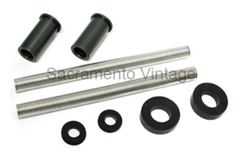 [13472-2] STAINLESS FLEXIBLE WIRE CONDUITS W/ BLACK NYLON BUSHINGS 3/4" OD