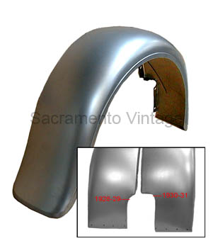 [01075-13] STEEL REAR FENDER-RIGHT 1930-31