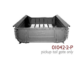 [01042-2-P] STEEL TAILGATE W/ HIDDEN LATCH PINS INSTALLED 1928-31