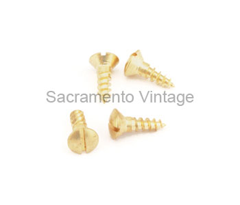[04015] STEERING WHEEL RIM SCREWS- 1909-27 BRASS SET OF FOUR