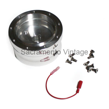 [16511-3] STEERING WHEEL ADAPTOR-  9 BOLT EARLY FORD COLUMN 4" POLISHED