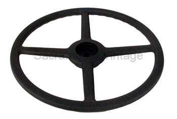 [00801] STEERING WHEEL- black USA 1930-31 Excellent detail! U.S.A. NOTE: All U.S.A. steering wheels are unfinished and require trimming of the molding seam.