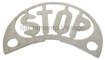[00726-1] STOP PLATE- FOR DRUM TAIL LAMP / STEEL /  1928