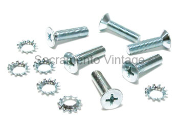 [08521-6] STRIKER PLATE SCREWS & WASHERS-  12 pcs 1953-60 PU