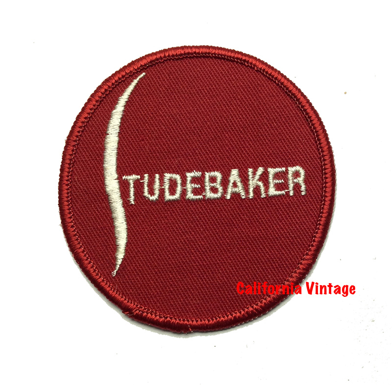 [PATCH-STUDEBAKER] STUDEBAKER EMBROIDERED PATCH 3IN RED CIRCLE WITH WHITE LETTERING