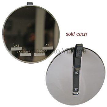 [06587] SUN VISOR VANITY MIRROR WITH SERVICE RECORD POLISHED STAINLESS