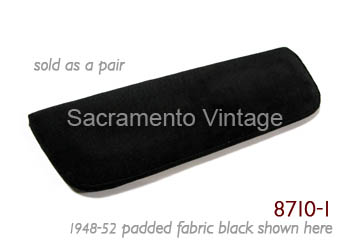 [08711-1] SUN VISORS- padded/fabric BLACK 1953-55