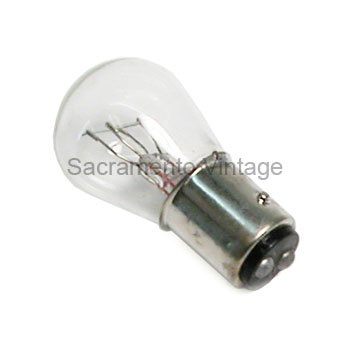 [06143-12SB] SUPER BRITE STOP & TAIL LAMP BULB, 50/3 CP 12V  STAGGERED PINS 1938-66
