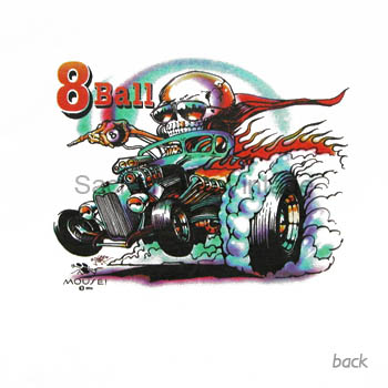 [02424-6-M] T SHIRT- 8 Ball / Stanley Mouse MEDIUM