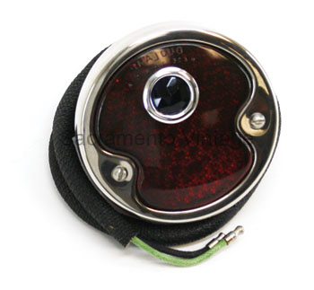 [06118-2-BD] TAIL LAMP W/BLUE DOT- BLACK / RIGHT / PICKUP 1932-42 