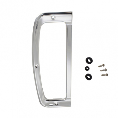 [207968-1] T/L BEZEL L.H STYLESIDE 3 hole 1967-72 ALUMINUM