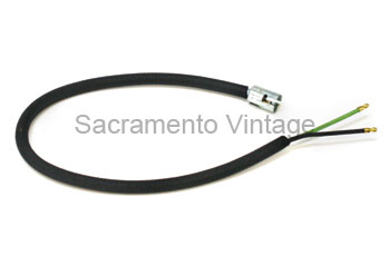 [06138] TAIL LIGHT SOCKET AND WIRES- PINS STAIGHT ACROSS 1933-36 pass/1946-47pu