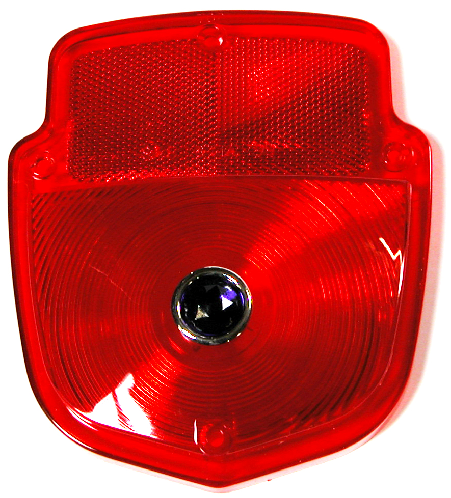 [07975-3] TAIL LIGHT LENS WITH BLUE DOT 1955-56