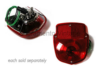 [07971-7] TAIL LAMP - stainless  LEFT 1955-56