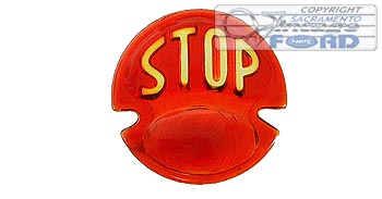 [00728-3] TAIL LAMP LENS- WITH S-T-O-P 1929-31