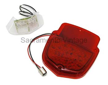 [13261-4] TAIL LAMP LENS- LED (L) 1955-56 PU- 38 LEDs INCLUDES LICENSE LENS