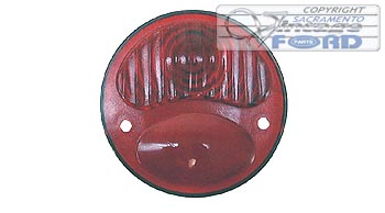 [00728-1] TAIL LAMP LENS- GLASS / ALL RED  1928-31