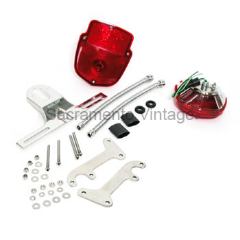 [07970] TAIL LAMP PAC - stainless w/holder 53-72